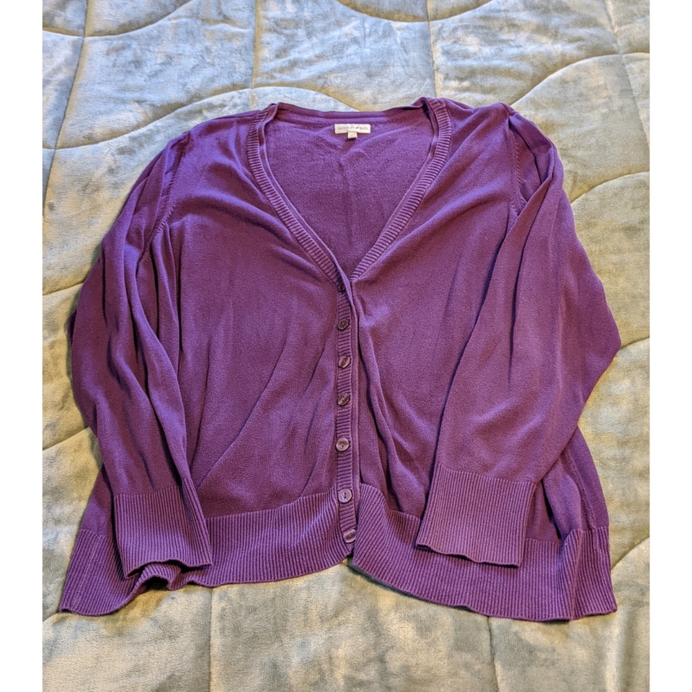 Purple v-neck cardigan